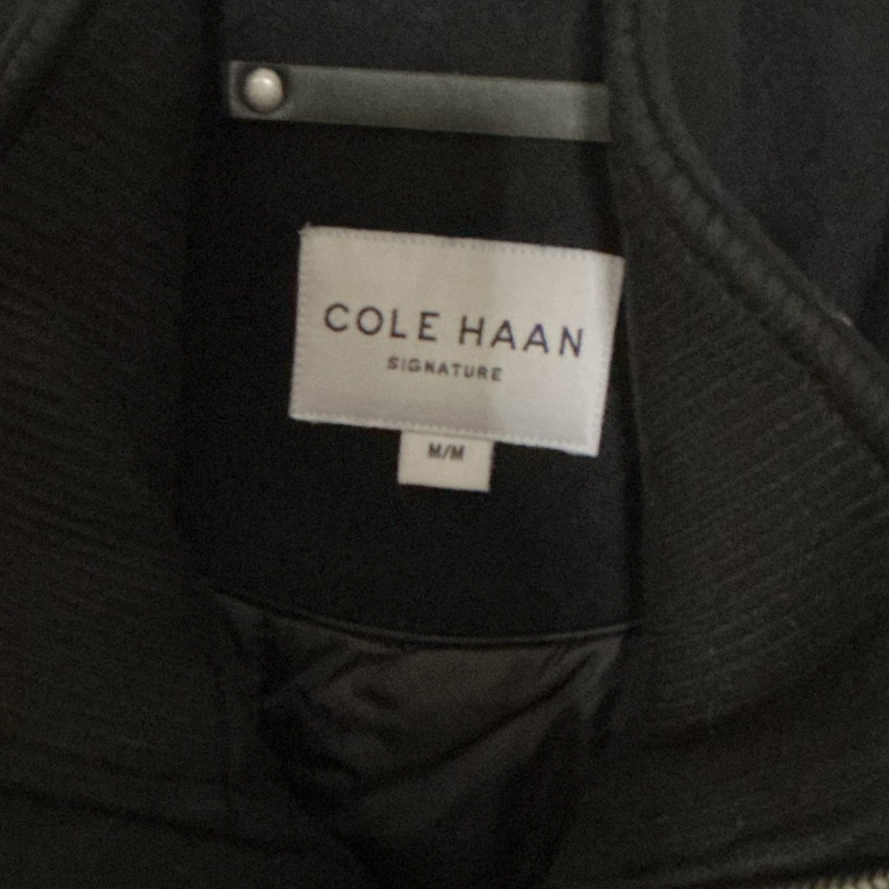 Cole Haan Men's M65 Wool Blend Field Jacket Coat Peacoat Black Size Medium - Picture 7 of 7